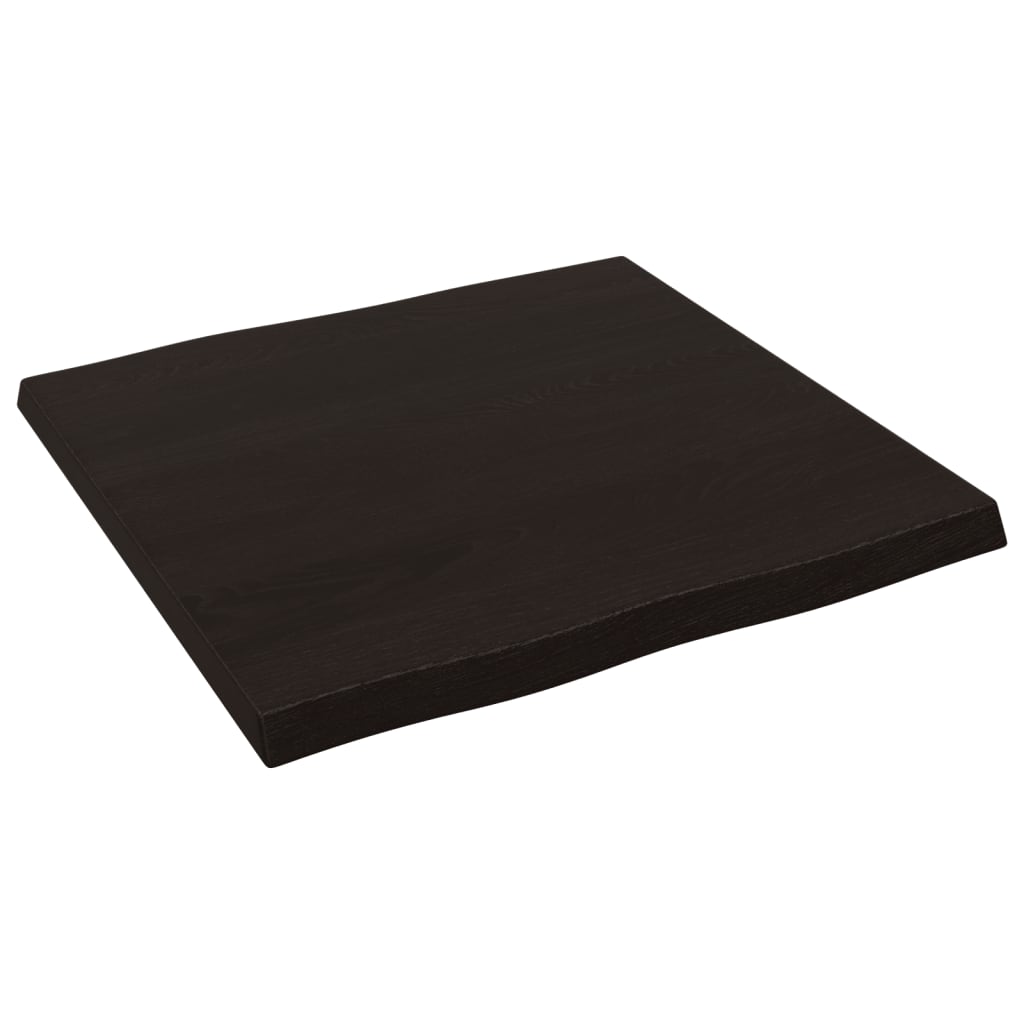 vidaXL Plateau de table 60x60x(2-4) cm Bois massif traité Bords naturels
