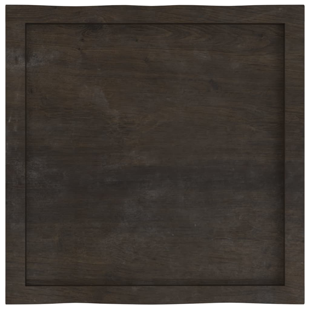 vidaXL Plateau de table 60x60x(2-4) cm Bois massif traité Bords naturels