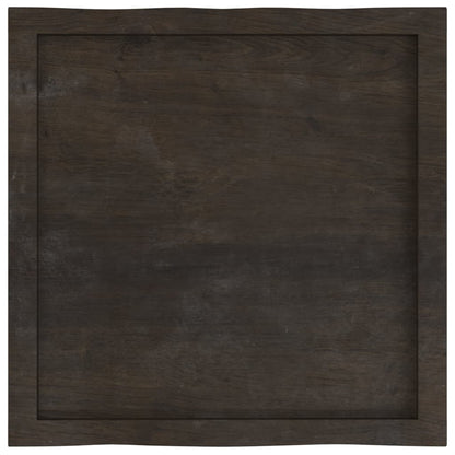 vidaXL Plateau de table 60x60x(2-4) cm Bois massif traité Bords naturels