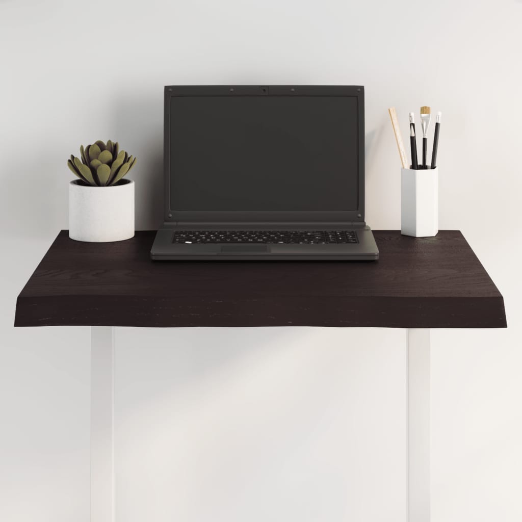 vidaXL Plateau de table 60x60x(2-4) cm Bois massif traité Bords naturels