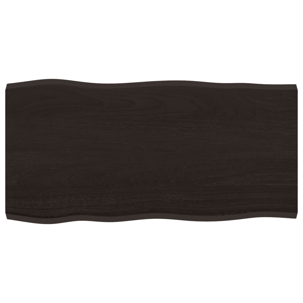 vidaXL Plateau de table 80x40x2 cm Chêne massif Traité Chant naturel