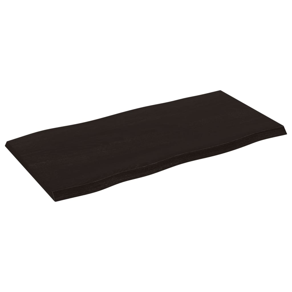 vidaXL Plateau de table 80x40x2 cm Chêne massif Traité Chant naturel