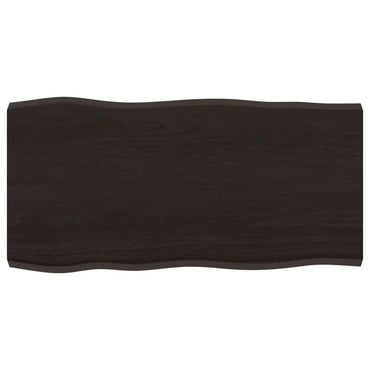 vidaXL Plateau de table 80x40x(2-4) cm Bois massif traité Bords naturels