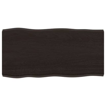 vidaXL Plateau de table 80x40x(2-4) cm Bois massif traité Bords naturels