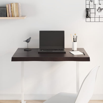 vidaXL Plateau de table 80x40x(2-4) cm Bois massif traité Bords naturels