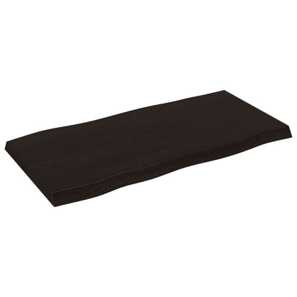 vidaXL Plateau de table 80x40x(2-4) cm Bois massif traité Bords naturels