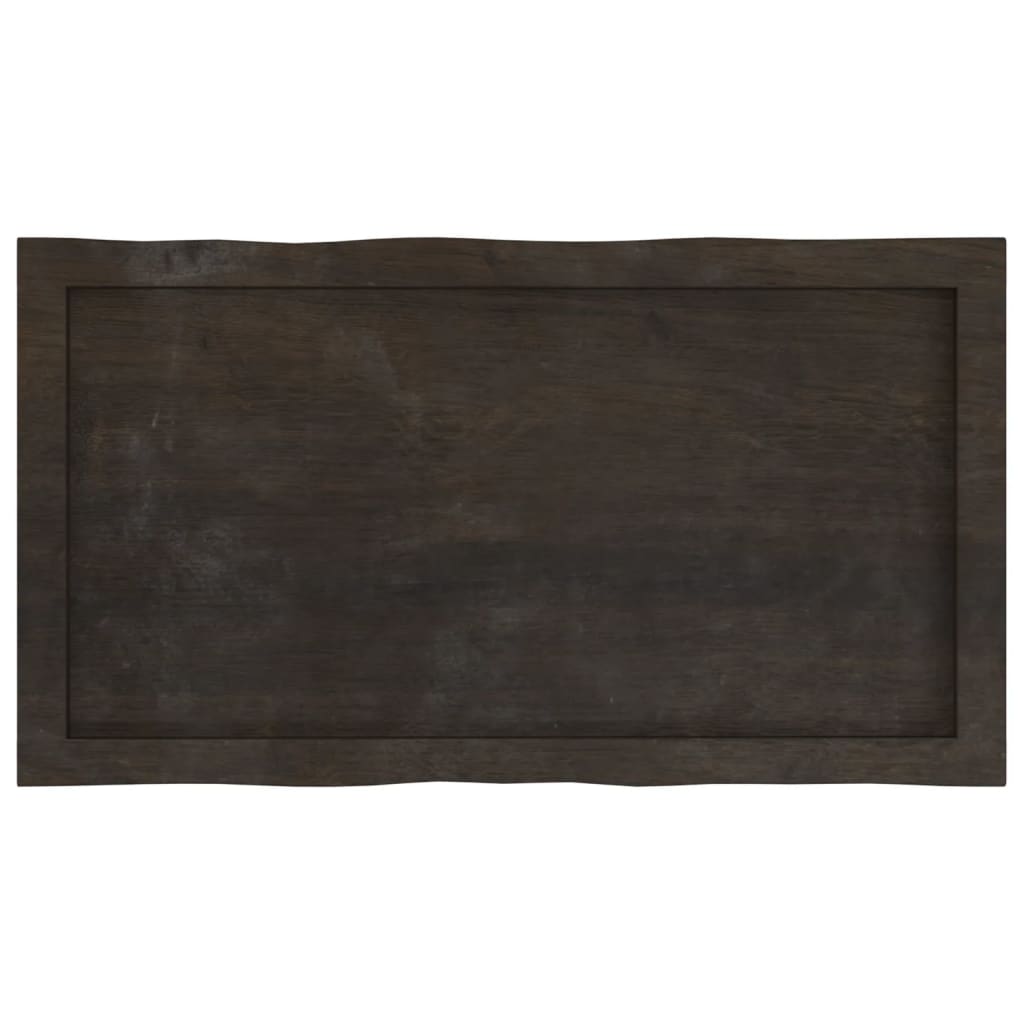 vidaXL Plateau de table 80x40x(2-4) cm Bois massif traité Bords naturels
