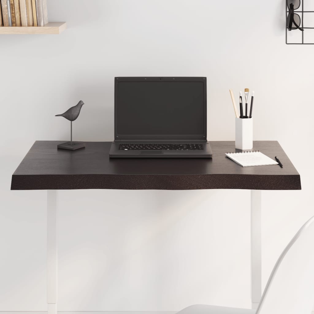 vidaXL Plateau de table 80x40x(2-4) cm Bois massif traité Bords naturels