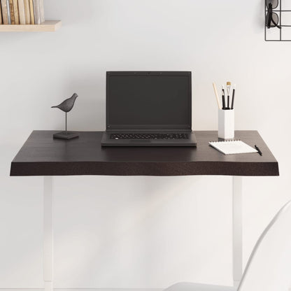 vidaXL Plateau de table 80x40x(2-4) cm Bois massif traité Bords naturels