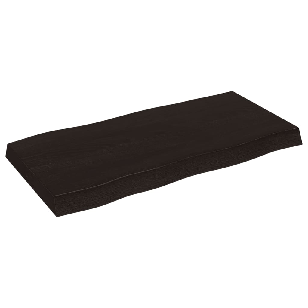 vidaXL Plateau de table 80x40x(2-6) cm en bois massif traité avec bords naturels