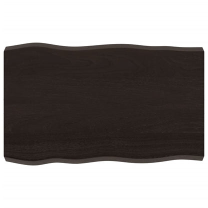 vidaXL Plateau de table 80x50x(2-6) cm Bois massif traité Bords naturels