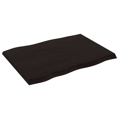 vidaXL Plateau de table 80x60x(2-4) cm Bois massif traité Bords naturels