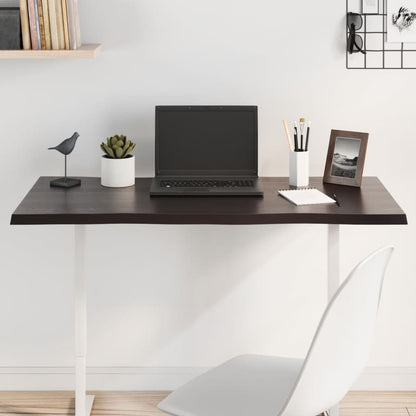 vidaXL Plateau de table 100x40x2 cm Bois de chêne massif traité Bords naturels
