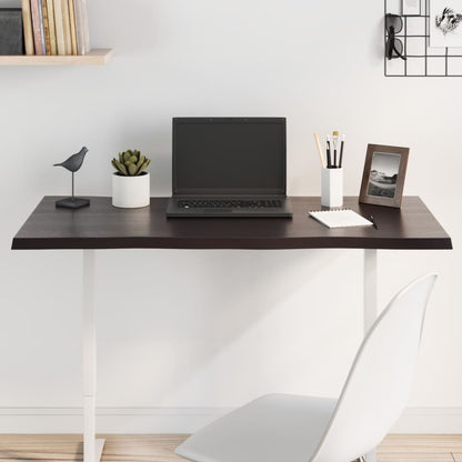 vidaXL Plateau de table 100x50x2 cm Chêne massif traité Bord naturel