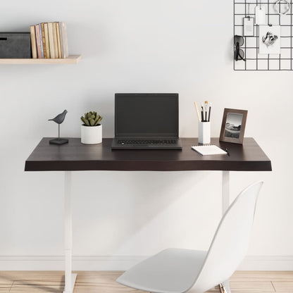 vidaXL Plateau de table 100x50x(2-4) cm Bois massif traité Bords naturels