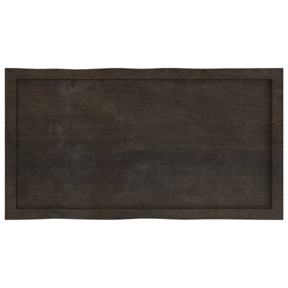 vidaXL Plateau de table 100x50x(2-4) cm Bois massif traité Bords naturels