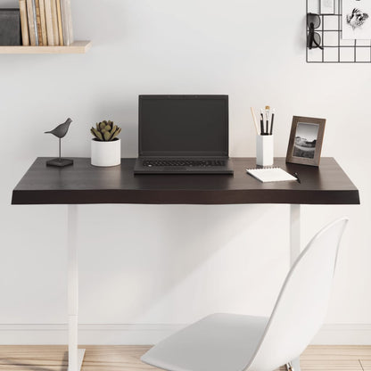vidaXL Plateau de table 100x50x(2-4) cm Bois massif traité Bords naturels
