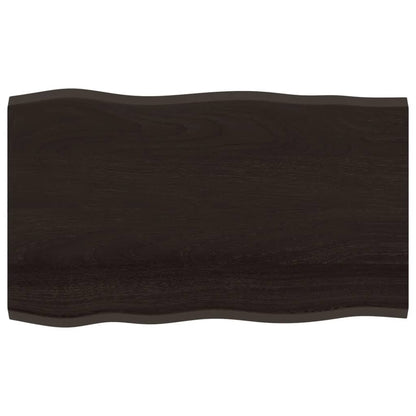 vidaXL Tischplatte 100x60x2 cm Massivholz Eiche Behandelt Baumkante
