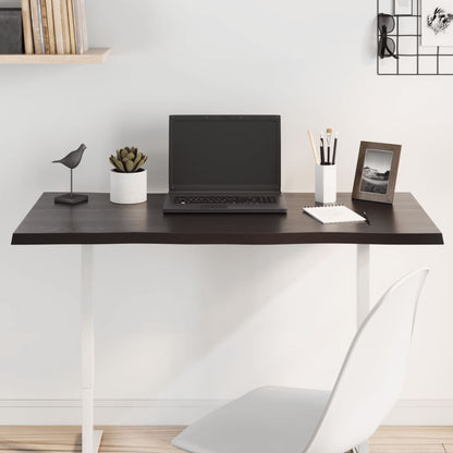 vidaXL Tischplatte 100x60x2 cm Massivholz Eiche Behandelt Baumkante