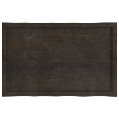 vidaXL Tischplatte 100x60x(2-4) cm Massivholz Behandelt Baumkante