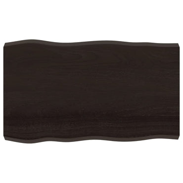 vidaXL Plateau de table 100x60x(2-6) cm Bois massif traité Bords naturels