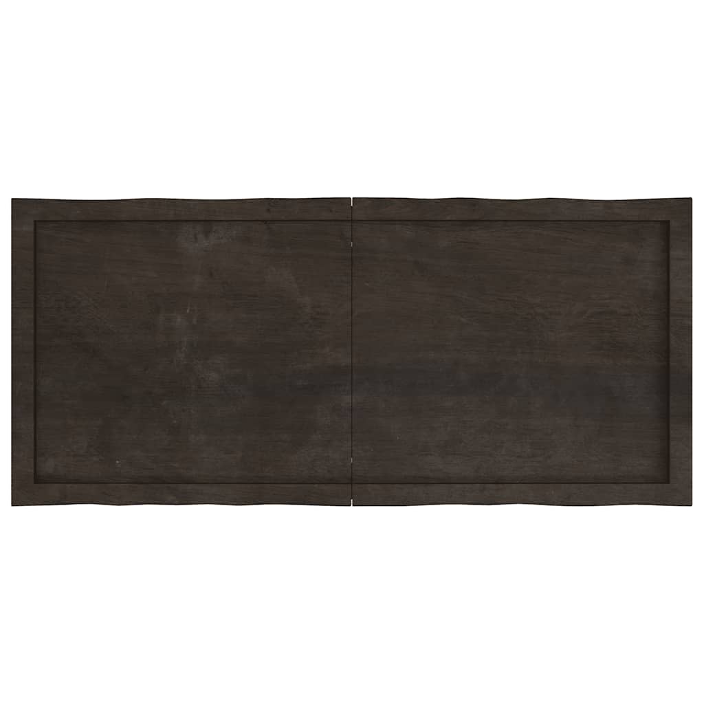 vidaXL Tischplatte 120x50x(2-4) cm Massivholz Behandelt Baumkante