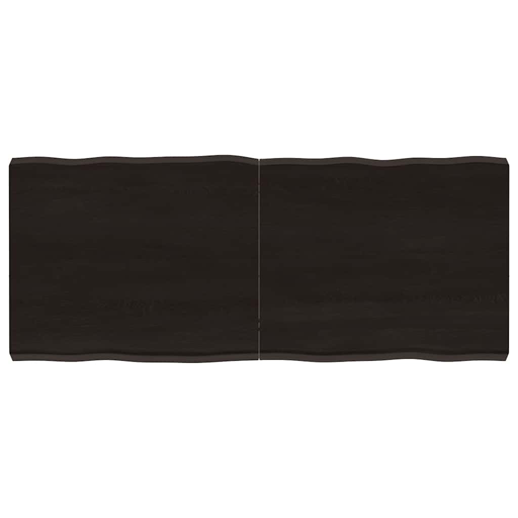 vidaXL Tischplatte 120x50x(2-6) cm Massivholz Behandelt Baumkante