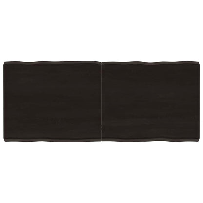 vidaXL Tischplatte 120x50x(2-6) cm Massivholz Behandelt Baumkante