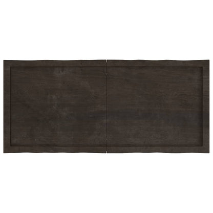 vidaXL Tischplatte 120x50x(2-6) cm Massivholz Behandelt Baumkante