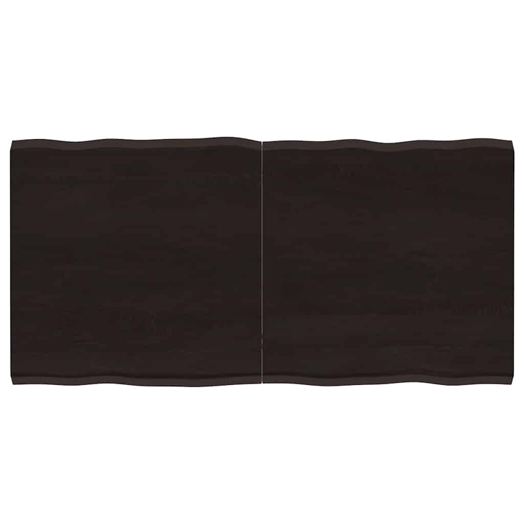 vidaXL Tischplatte 120x60x(2-4) cm Massivholz Behandelt Baumkante