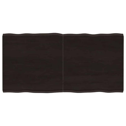 vidaXL Tischplatte 120x60x(2-4) cm Massivholz Behandelt Baumkante