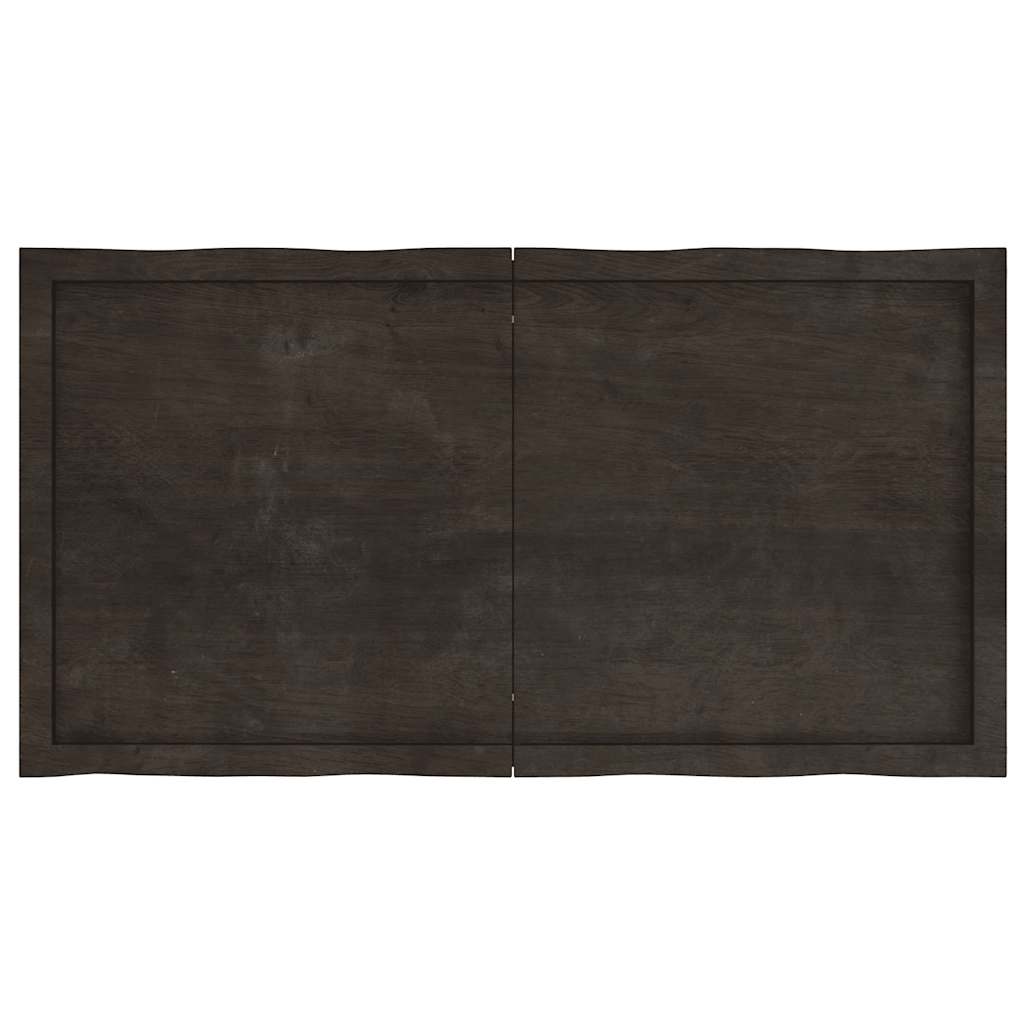 vidaXL Tischplatte 120x60x(2-4) cm Massivholz Behandelt Baumkante