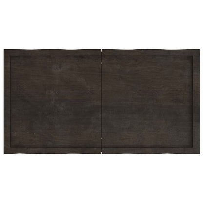 vidaXL Tischplatte 120x60x(2-4) cm Massivholz Behandelt Baumkante