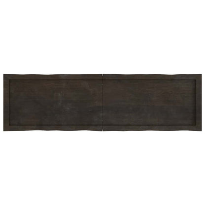 vidaXL Tischplatte 140x40x(2-4) cm Massivholz Behandelt Baumkante