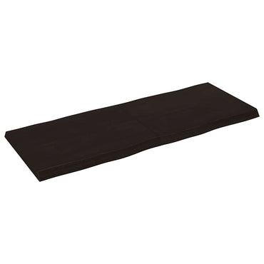 vidaXL Tischplatte 140x50x(2-4) cm Massivholz Behandelt Baumkante