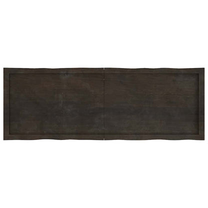 vidaXL Tischplatte 140x50x(2-4) cm Massivholz Behandelt Baumkante