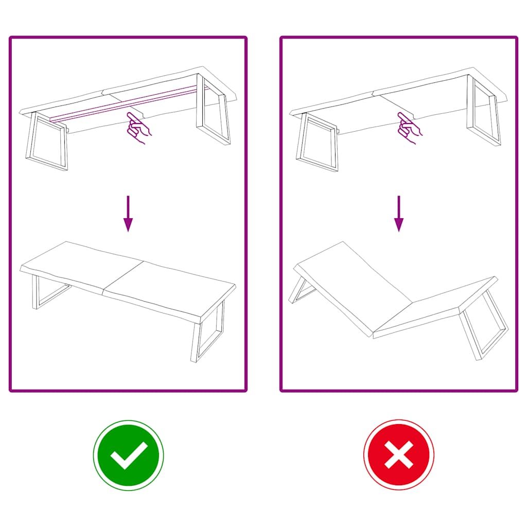 Tischplatte 160x50x(2-4) cm Massivholz Behandelt Baumkante