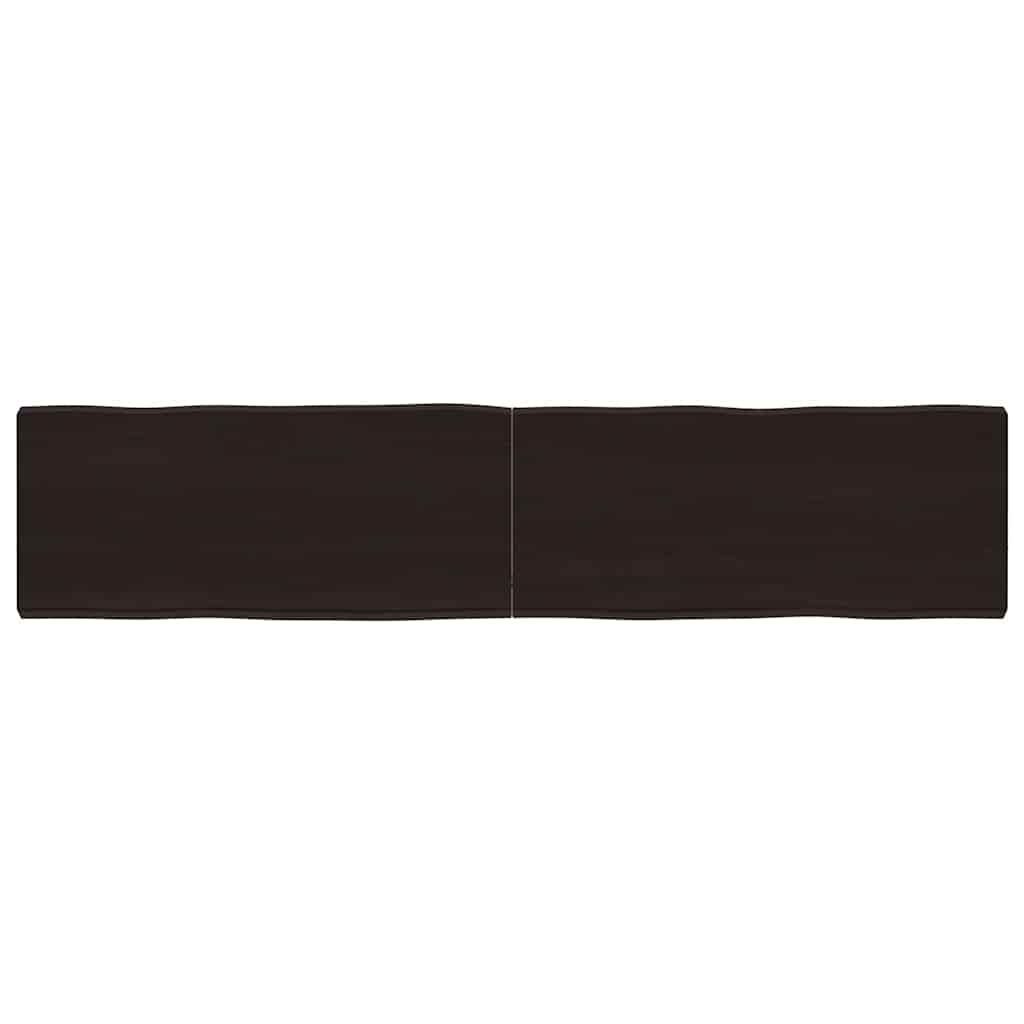 vidaXL Tischplatte 180x40x(2-6) cm Massivholz Behandelt Baumkante
