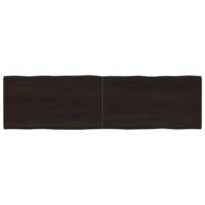 Tischplatte 180x50x(2-4) cm Massivholz Behandelt Baumkante
