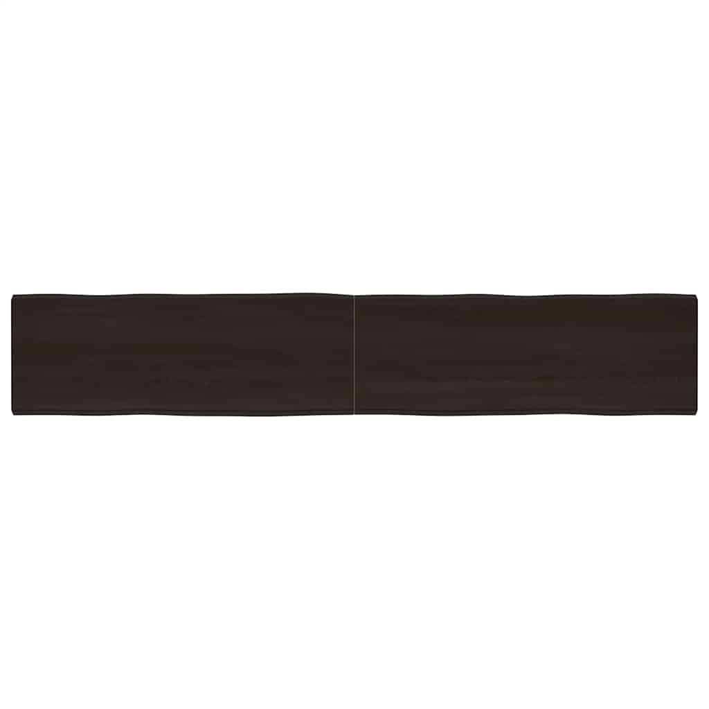 vidaXL Tischplatte 220x40x(2-6) cm Massivholz Behandelt Baumkante
