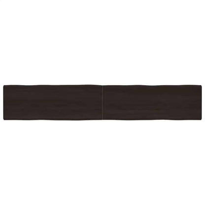 vidaXL Tischplatte 220x40x(2-6) cm Massivholz Behandelt Baumkante