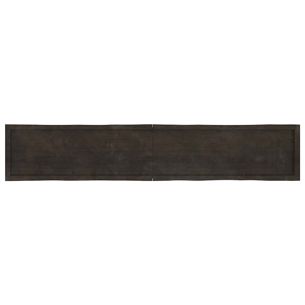 vidaXL Tischplatte 220x40x(2-6) cm Massivholz Behandelt Baumkante