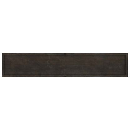 vidaXL Tischplatte 220x40x(2-6) cm Massivholz Behandelt Baumkante