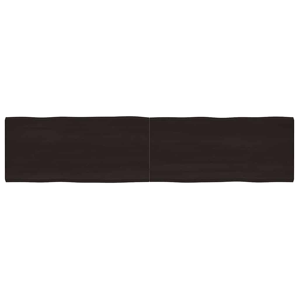 vidaXL Tischplatte 220x50x(2-6) cm Massivholz Behandelt Baumkante