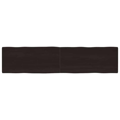 vidaXL Tischplatte 220x50x(2-6) cm Massivholz Behandelt Baumkante