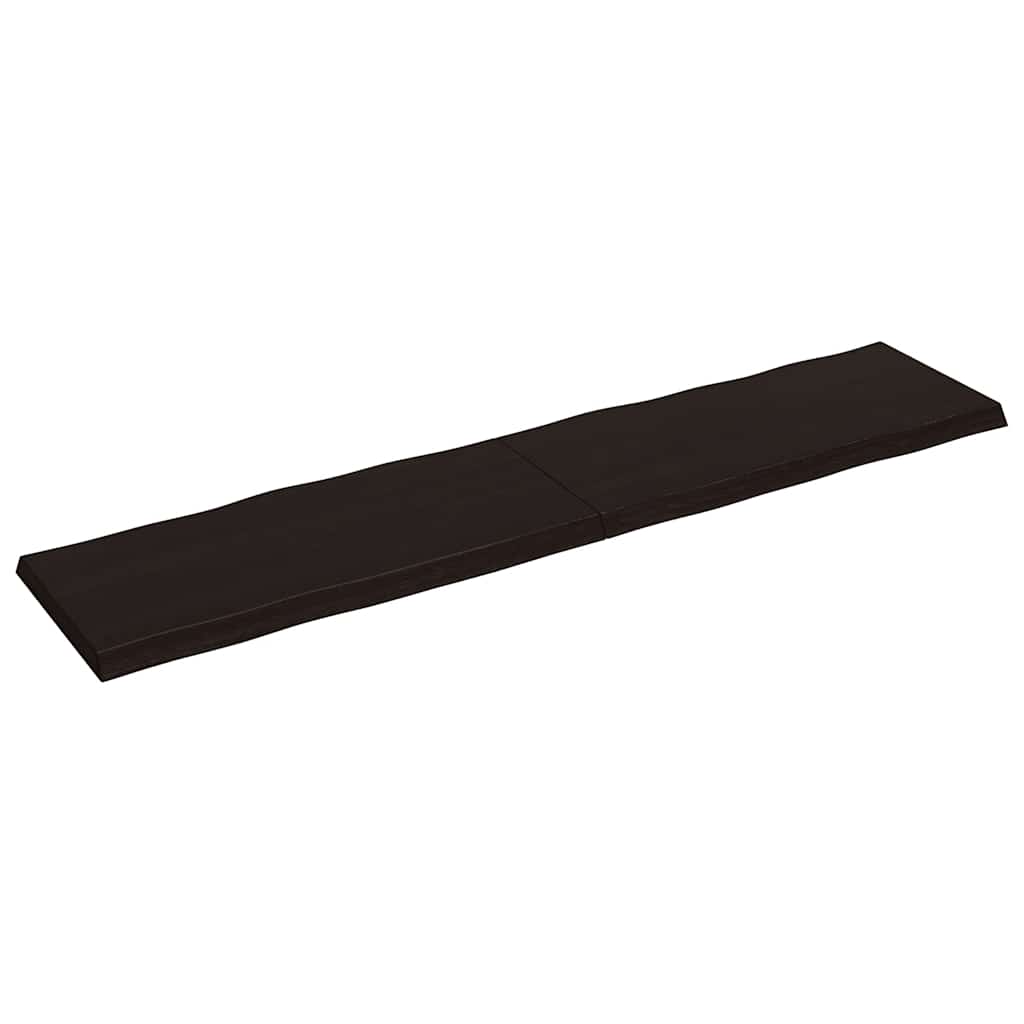 vidaXL Tischplatte 220x50x(2-6) cm Massivholz Behandelt Baumkante