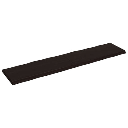vidaXL Tischplatte 220x50x(2-6) cm Massivholz Behandelt Baumkante