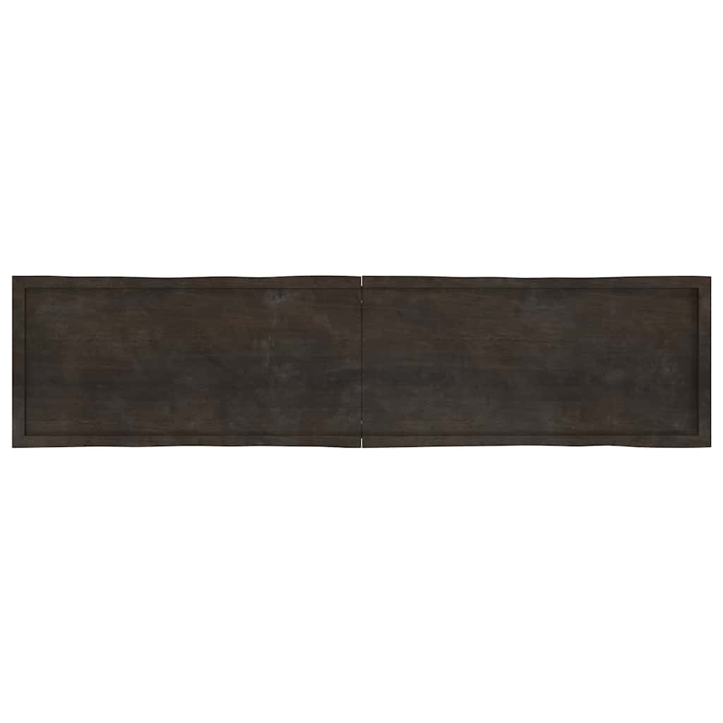 vidaXL Tischplatte 220x50x(2-6) cm Massivholz Behandelt Baumkante
