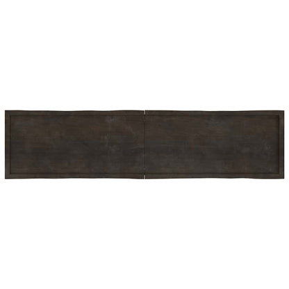 vidaXL Tischplatte 220x50x(2-6) cm Massivholz Behandelt Baumkante
