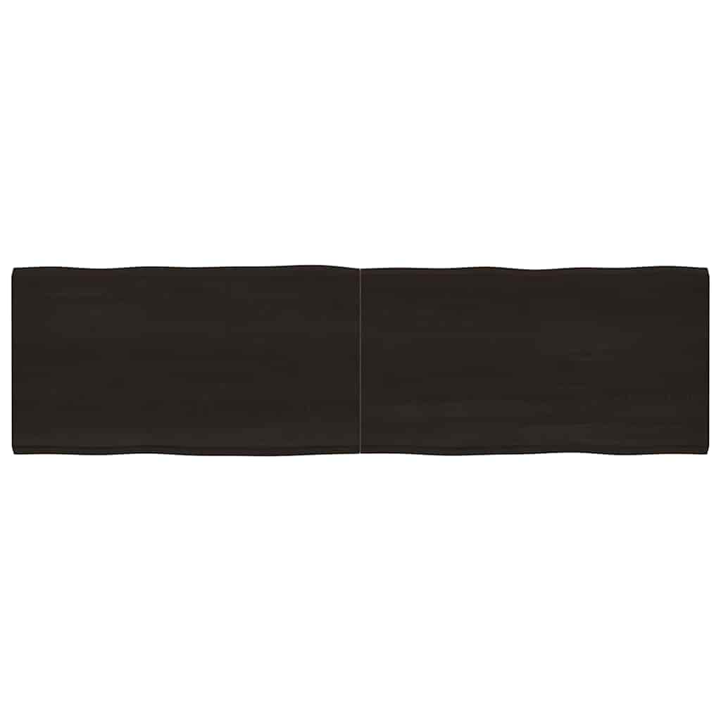 vidaXL Tischplatte 220x60x(2-4) cm Massivholz Behandelt Baumkante